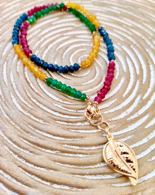Colier CHOKER Jad multicolor