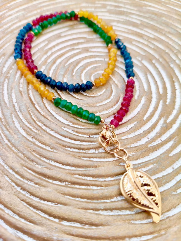 Colier CHOKER Jad multicolor