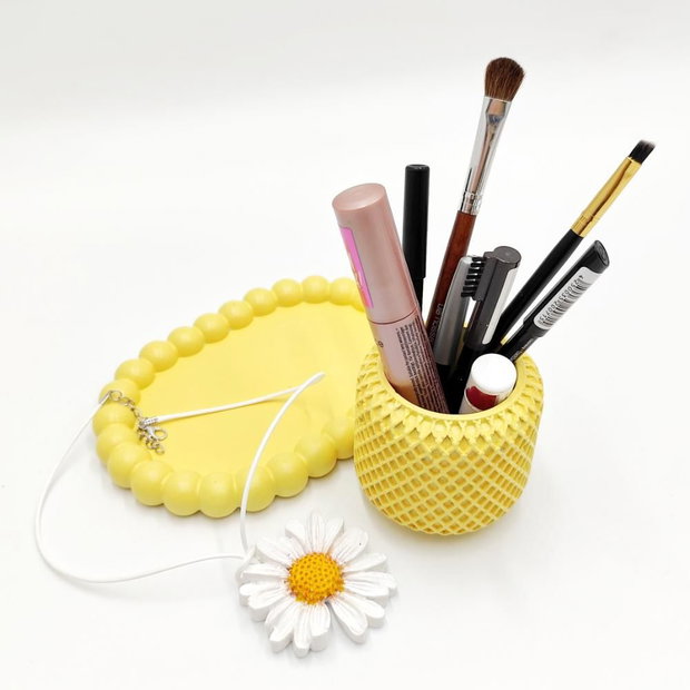 Set decorativ galben cu margareta 4583