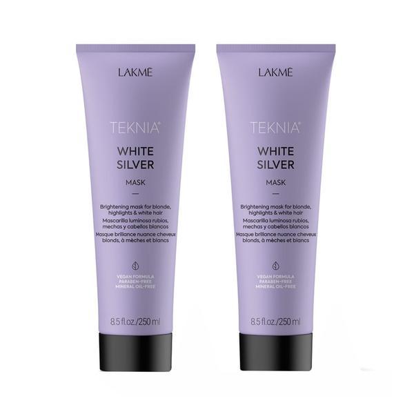 Set pentru par blond, Lakme, Refresh White Silver Mask 250ml x 2 buc.