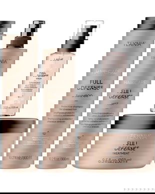 Set pentru par deteriorat, Lakme, Teknia, Full Defense, Sampon 300ml + Tratament 300ml + Masca 250ml + Ulei 100ml