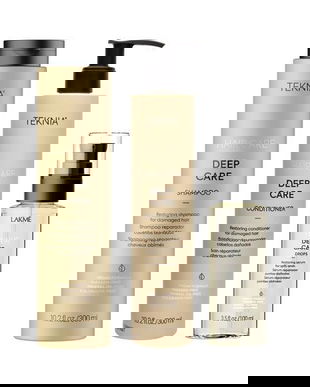 Set pentru reparare, Lakme Teknia Deep Care, Sampon 300ml + Balsam 300ml + Ulei 100ml