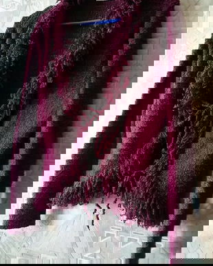 jacheta de lana tricotata violet ,  I.C.I.E. , L