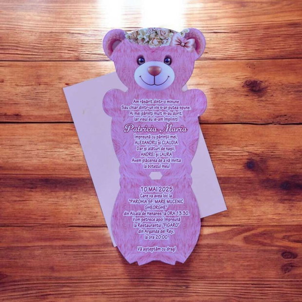 InInvitatii Botez Ursulet 680979 Invitatii Botez Fete Personalizate