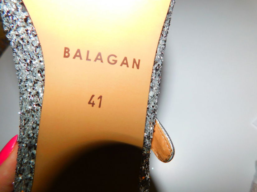 Pantofi noi designer, Balagan , masura 41,  spectaculosi, argintii