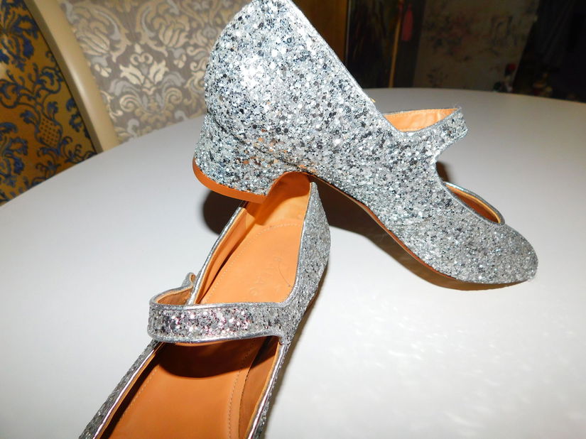 Pantofi noi designer, Balagan , masura 41,  spectaculosi, argintii