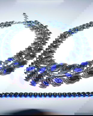 Colier nou,Zara ,masiv,  metal argintiu  antichizat,   cadou   bratara  zirconii asortata