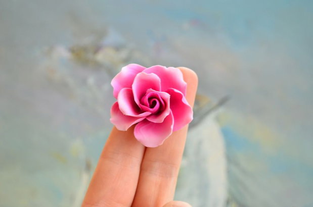 Trandafir roz fuxia- Brosa martisor