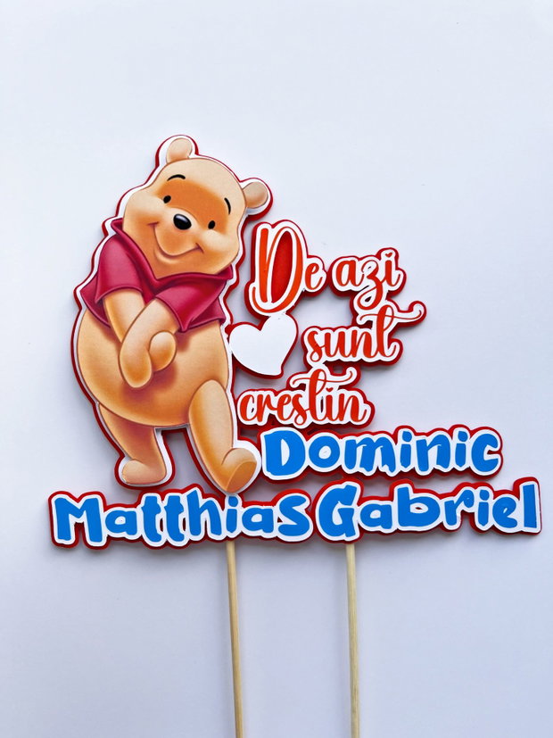 Topper tort Winnie the pooh-De azi sunt creștin