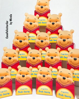 Cutii mărturii botez băieței Winnie the pooh