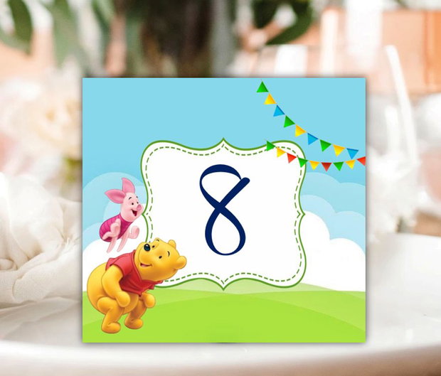 Numere masă botez Winnie the pooh
