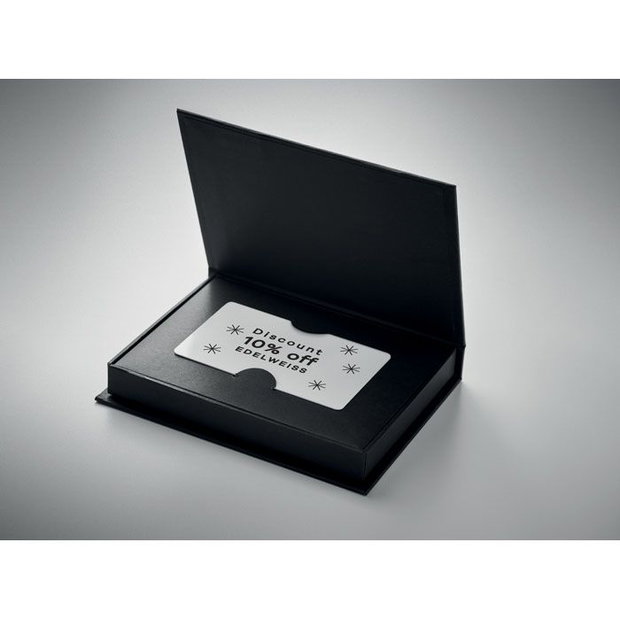 Cutie din hartie kraft cu inchidere magnetica pentru carduri cadou, discount si carti de vizita