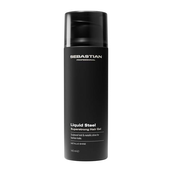 Gel de Par pentru Fixare Puternica cu Efect Metalic - Sebastian Professional Liquid Steel Superstrong Hair Gel, 140 ml