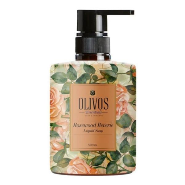 Sapun Lichid cu Parfum de Trandafir si Bujor - Olivos Rosewood Reverie Liquid Soap, 500 ml