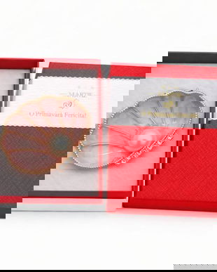 Mărțișor Broșă Scoică Roz cu Perlă și Cristale, Design Elegant și Delicat, Cadou 1 Martie, Cutie Premium