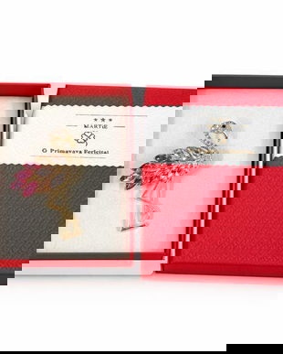 Broșă Mărțișor Flamingo Elegant cu Cristale Roz și Albe