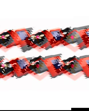 Set 6 Broșe Mărțișor Libelulă Elegantă, Auriu cu Cristale și Piatra Roz, cu Cutie Cadou Roșie