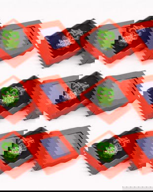 Set 6 Mărțișoare Broșă Bufniță Verde, Design Colorat, Cutie Cadou Individuală