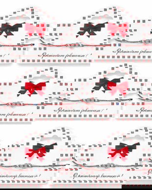 Set 6 Brățări Mărțișor cu Inimă și Ochi Protector, Cristale, Șnur Roșu-Alb Reglabil, Cartonaș Elegant &ndash; Ediția Primăvară