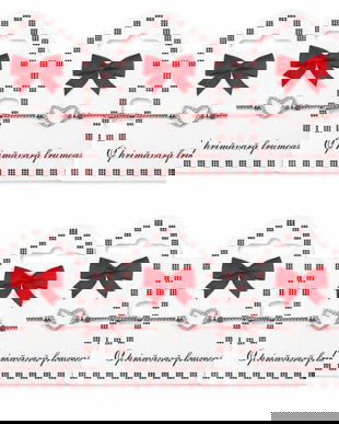 Set 6 Brățări Mărțișor cu Inima &ndash; Șnur Roșu-Alb Reglabil, Cartonaș Tradițional