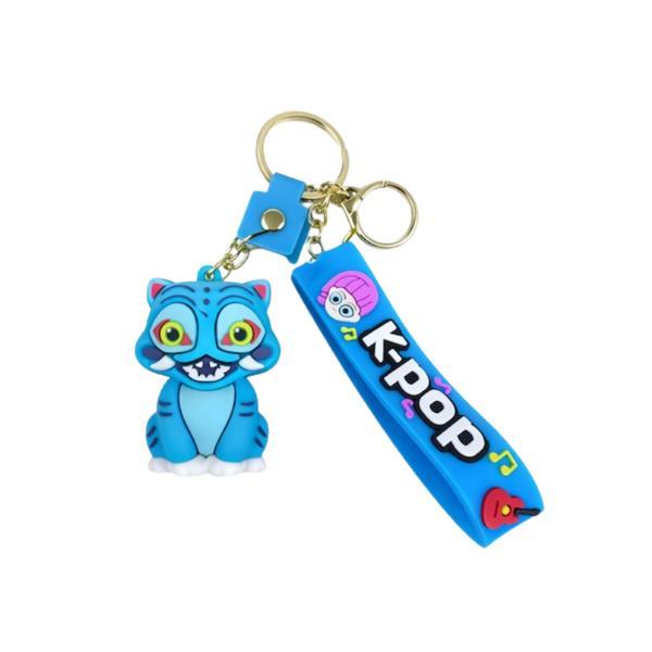 Breloc K-POP Tigru, 5 cm, Multicolor, Accesoriu pentru Chei și Ghiozdan