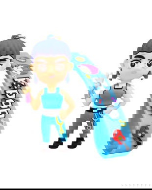 Breloc K-POP Zoey, Figurină Stil Idol Coreean, 9 cm, Multicolor, Accesoriu pentru Chei și Ghiozdan