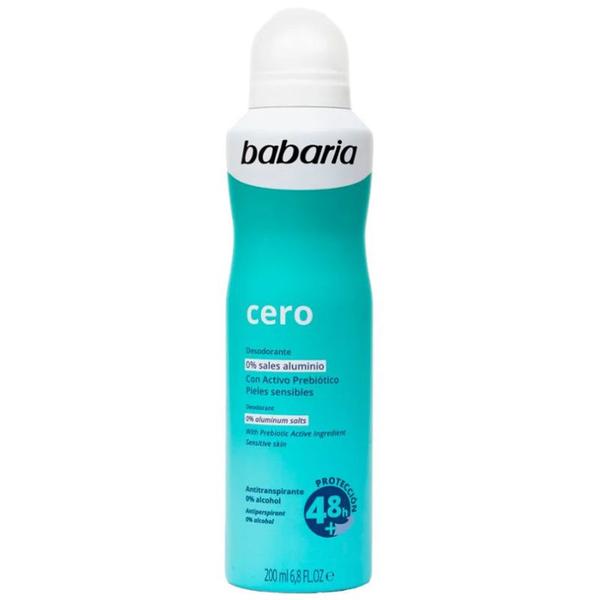 Deodorant Spray Fara Aluminiu si Alcool pentru Pielea Sensibila - Babaria Cero Deodorant Spray 0% Aluminum, 200 ml