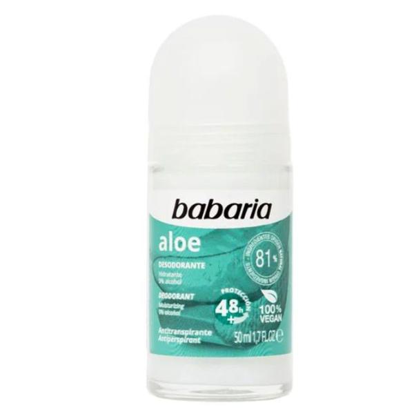Deodorant Roll-On Fara Alcool, Hidratant - Babaria Aloe Deodorant 0% Alcohol, 50 ml