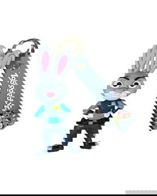 Breloc Zootropolis Judy Hopps, 10 cm &ndash; Breloc din Silicon pentru Chei și Ghiozdan