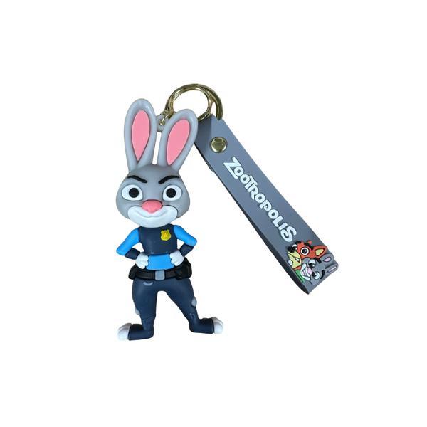 Breloc Zootropolis Judy Hopps, 10 cm &ndash; Breloc din Silicon pentru Chei și Ghiozdan