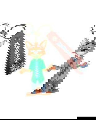 Breloc Zootropolis Nick Wilde, 10 cm &ndash; Breloc din Silicon pentru Chei și Ghiozdan