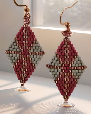 Cercei Romb Rosé