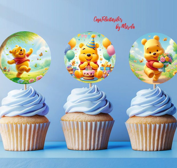 Toppere aniversare Winnie the Pooh (modele diverse)
