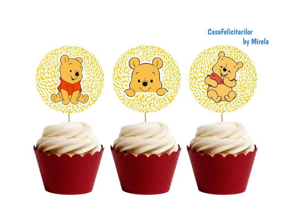 Toppere aniversare Winnie the Pooh (modele diverse)