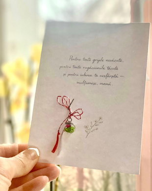Martisor cu mesaj la alegere
