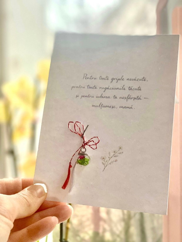 Martisor cu mesaj la alegere