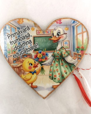 Martisor magnet, personalizat pentru educatoare, invatatoare - clasa ratuste
