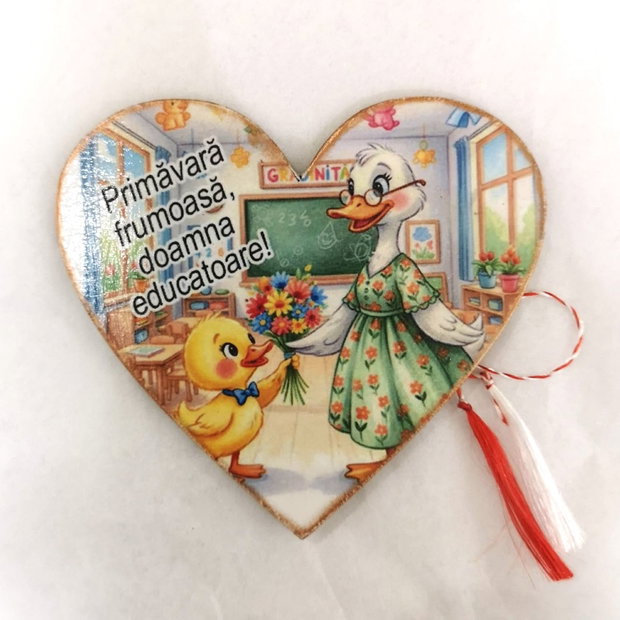 Martisor magnet, personalizat pentru educatoare, invatatoare - clasa ratuste