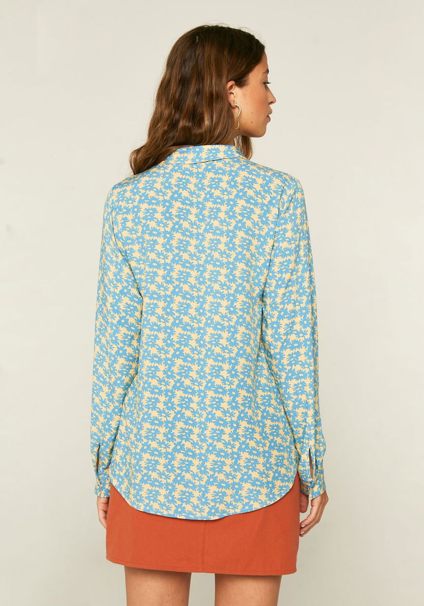 Cămașă albastra cu mâneci lungi