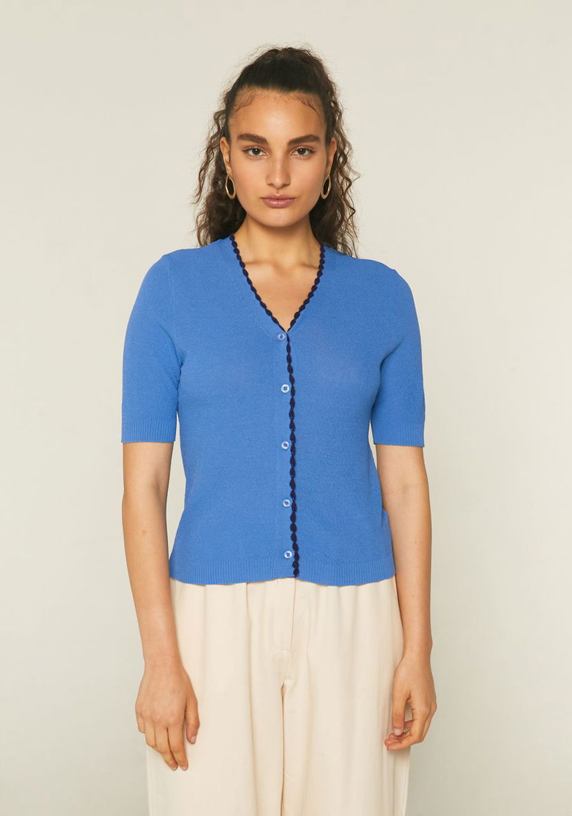 Jachetă din tricot fin