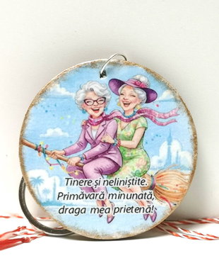 Martisor tip breloc, personalziat pentru prietena