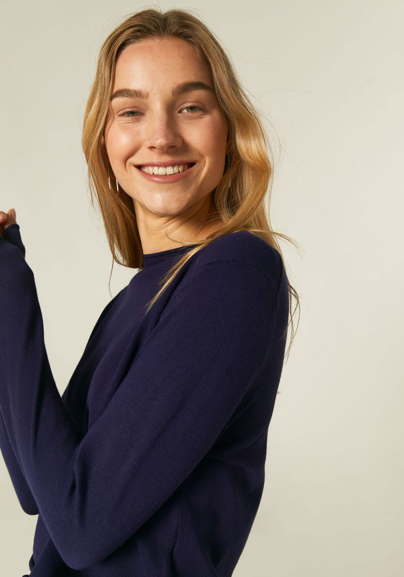 Pulover scurt din tricot fin