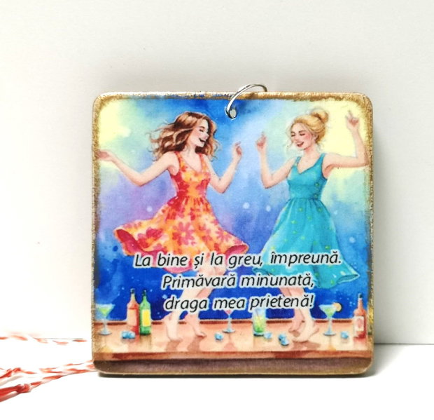 Martisor tip breloc, personalizat pentru prietena