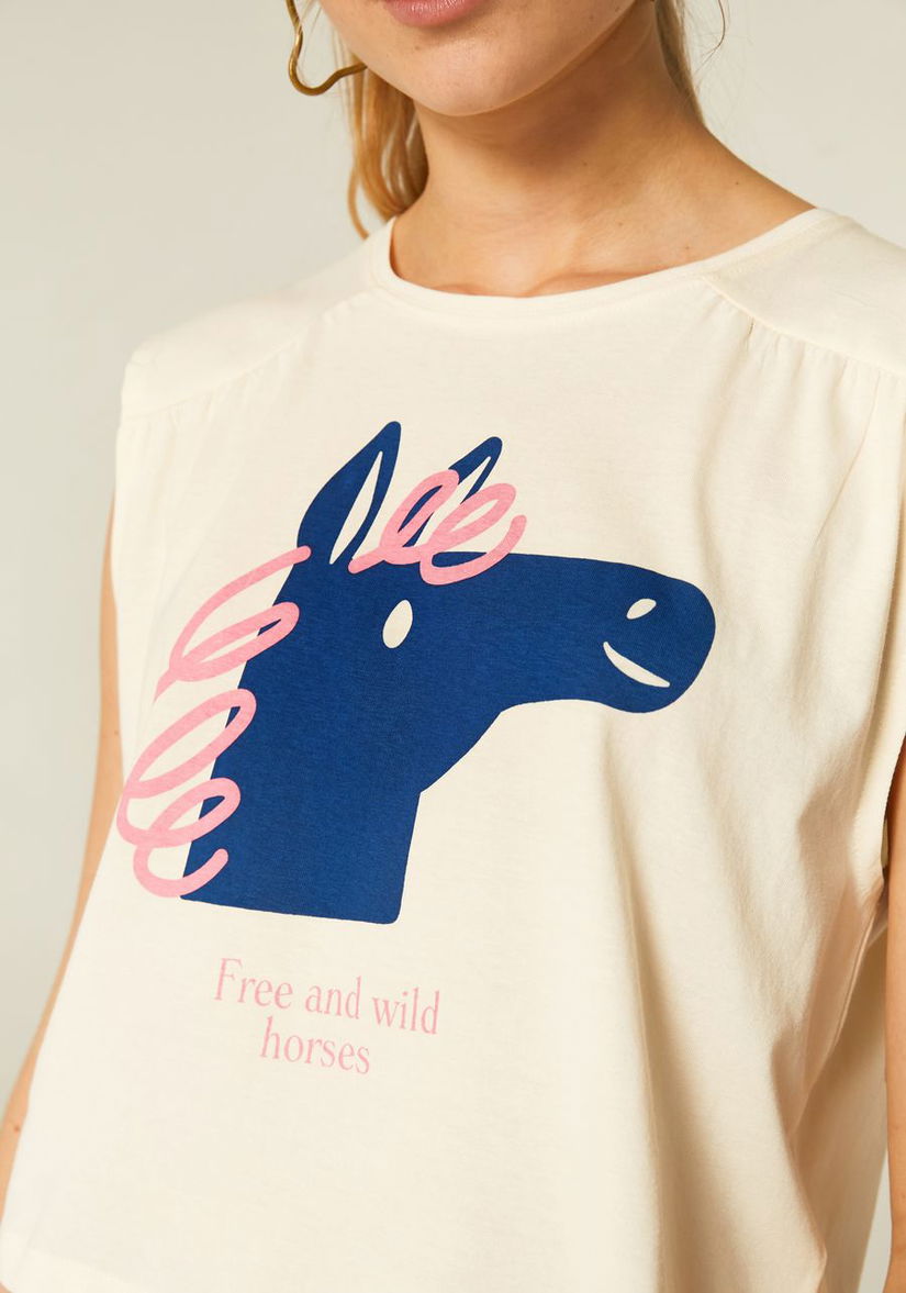 Tricou scurt fără mâneci