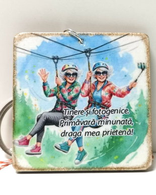 Martisor tip breloc, personalizat pentru prietena