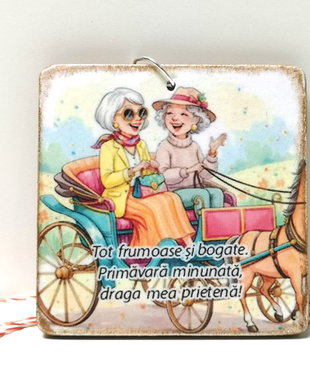 Martisor tip breloc, personalizat pentru prietena
