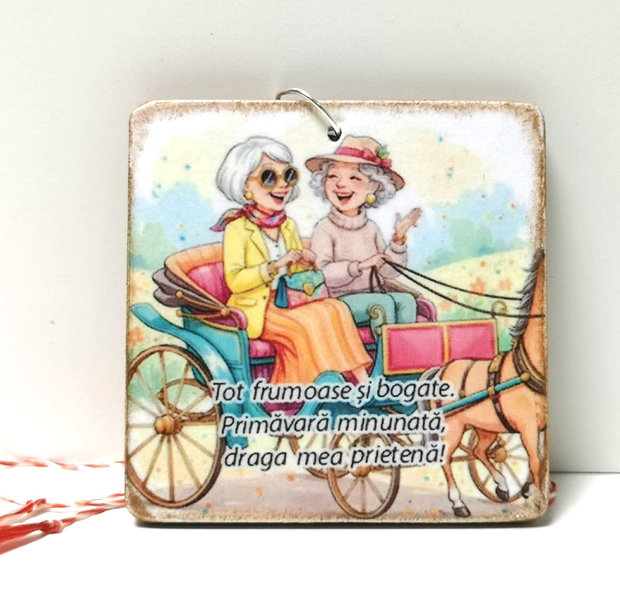 Martisor tip breloc, personalizat pentru prietena