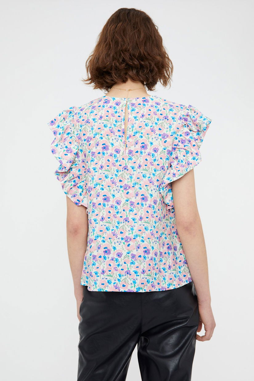 Tricou fără mâneci cu imprimeu floral