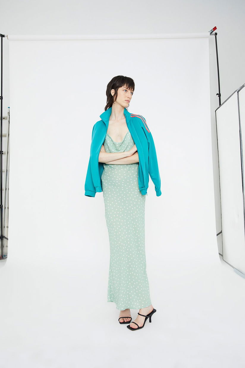 Rochie lungă cu buline