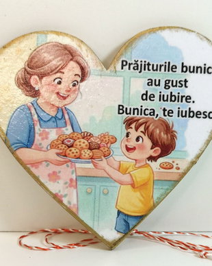 Martisor cu magnet personalizat pentru bunica